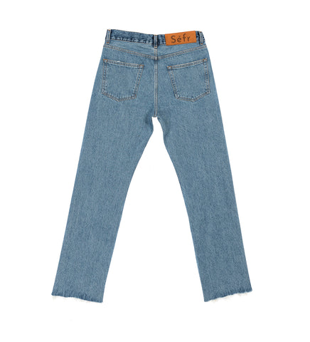 TWISTED CUT JEANS TWO SPLIT INDIGO