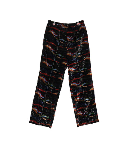 VELVET PRINT PANTS