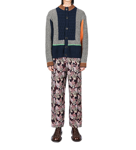ABUNDANCE CARDIGAN BLACK WHITE DENIM