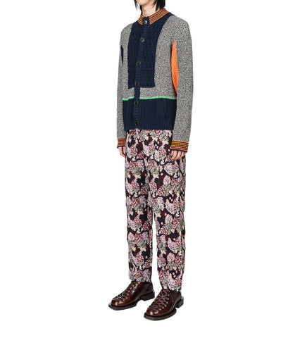 ABUNDANCE CARDIGAN BLACK WHITE DENIM