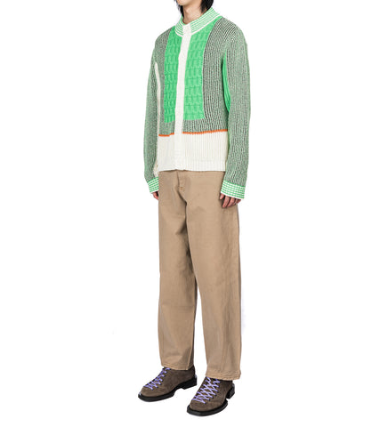 ABUNDANCE CARDIGAN GREEN GREY DENIM