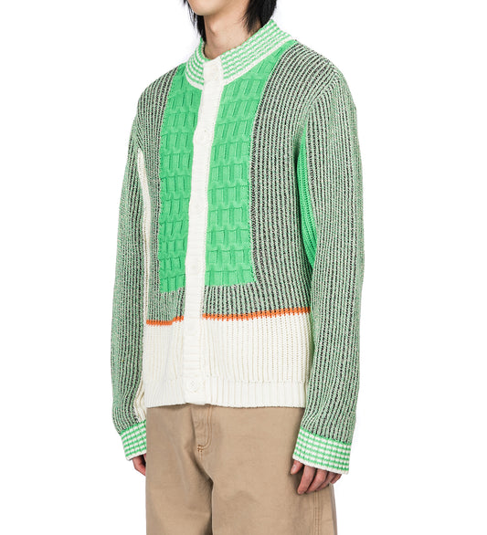 ABUNDANCE CARDIGAN GREEN GREY DENIM