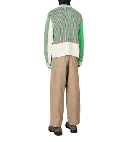 ABUNDANCE CARDIGAN GREEN GREY DENIM