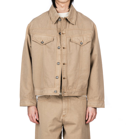 ROOSTER DENIM JACKET CARDBOARD BEIGE