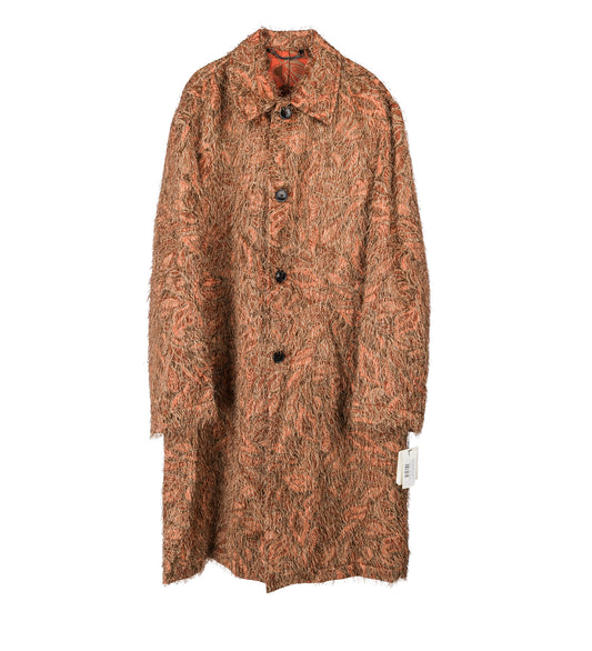 RANKLES FRINGED JAQUARD COAT RUST