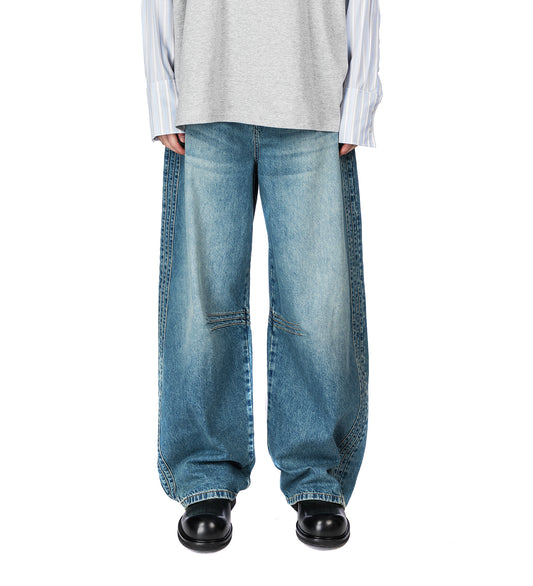 OVERSCALED DENIM SEMI WASHED DENIM