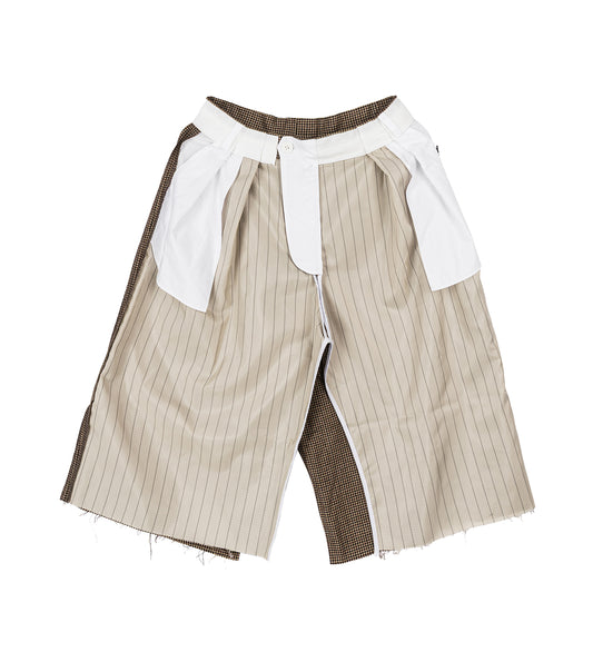 INSIDE OUT SKIRT BEIGE/BROWN CHECKED