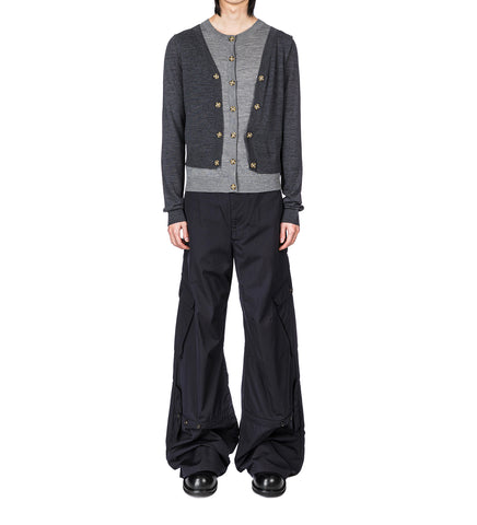 UTILITY POCKET LIGHT PANT BLACK POPELINE