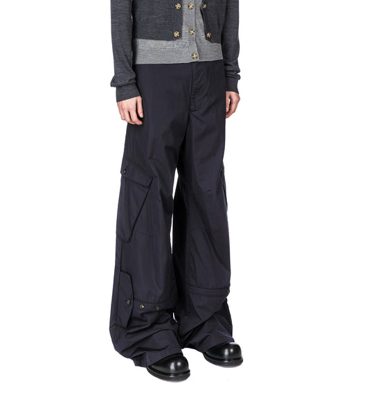 UTILITY POCKET LIGHT PANT BLACK POPELINE