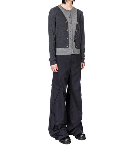 UTILITY POCKET LIGHT PANT BLACK POPELINE