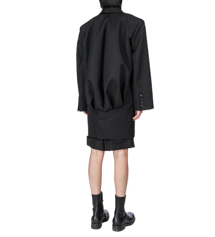 CURVED VENT JACKET BLACK