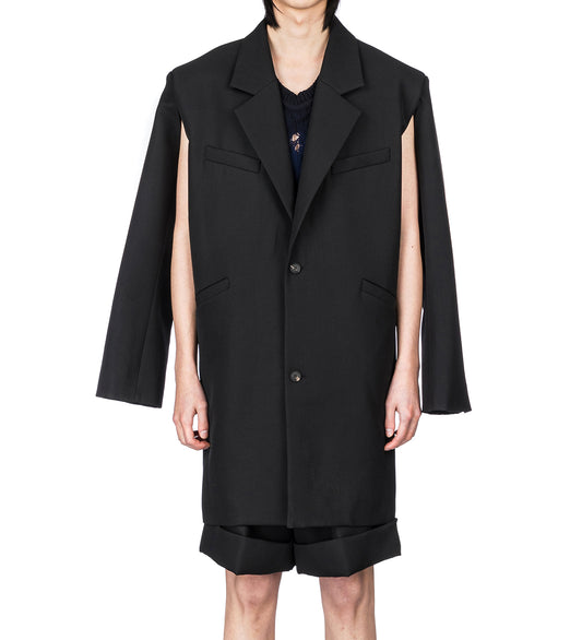 CURVED VENT JACKET BLACK