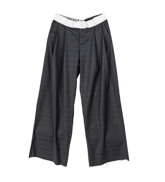 ROLLED WAIST TROUSERS DARK GREY