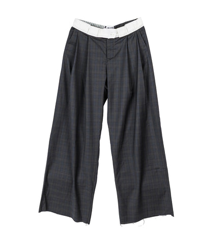 ROLLED WAIST TROUSERS DARK GREY