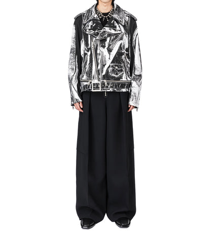 HEAVY CREPE BONDED TROUSER BLACK