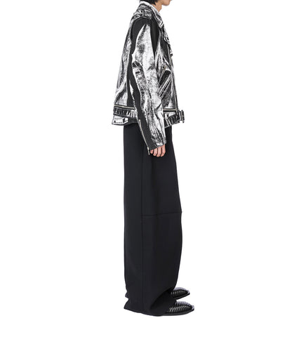 HEAVY CREPE BONDED TROUSER BLACK