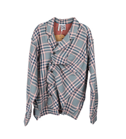 DAY&NIGHT TWISTED CHECK SHIRT GREY CHECKED