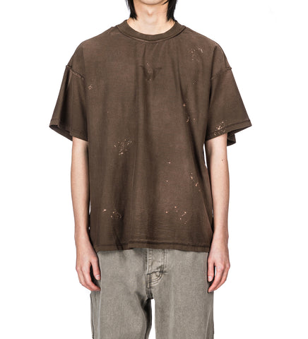 LOGO INSIDE OUT T-SHIRT BROWN