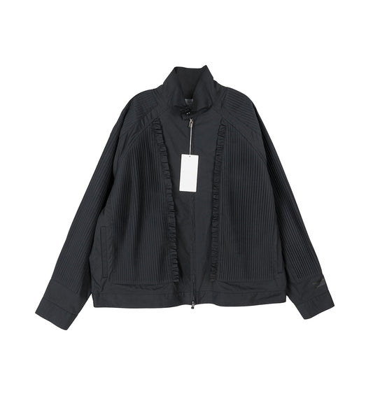 PLEATED PANEL JACKET BLACK