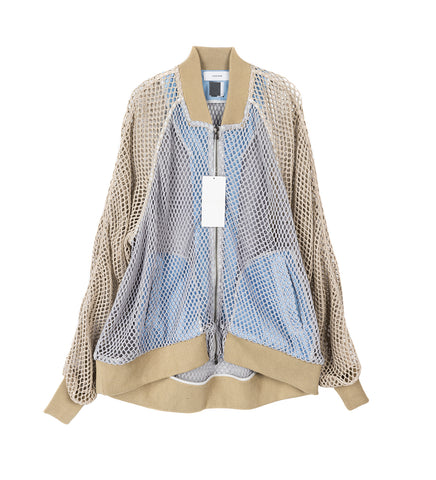 FISHNET STUDIUM JACKET GRAY/BEIGE