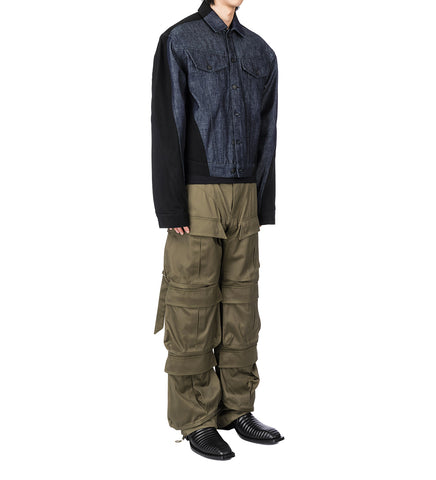 DENIM JACKET RAW BLUE/BLACK