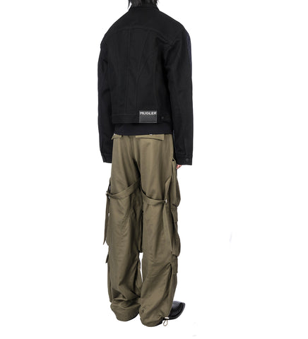 DENIM JACKET RAW BLUE/BLACK