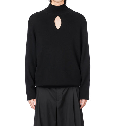SLIT PULL OVER BLACK