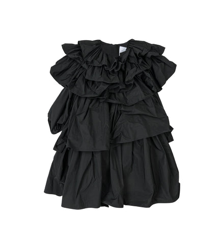 RUFFLE DRESS BLACK