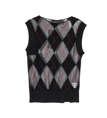 ASYMMETRICAL VEST BLACK