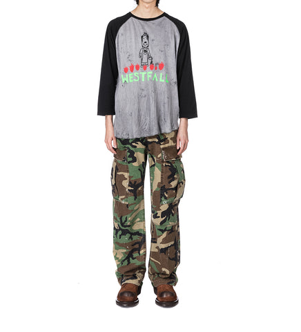 FRESH SNOOPY BASEBALL T-SHIRT CHARCOAL