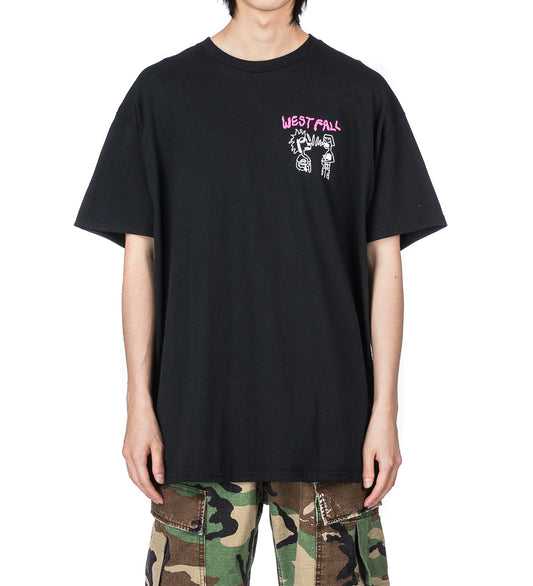SPIRAL SNOPPY T-SHIRT SS BLACK