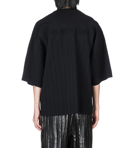 PLEATED TEE BLACK