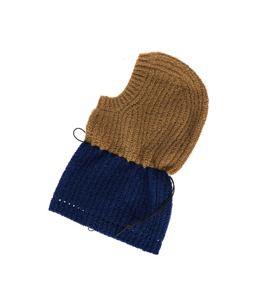 OVERSIZED BALACLAVA CAMEL / BLUE