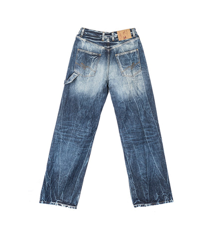 CASUAL JEAN BLUE BLEACHED WASH