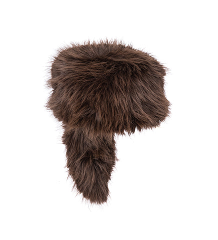 RACOON TAIL HAT BROWN
