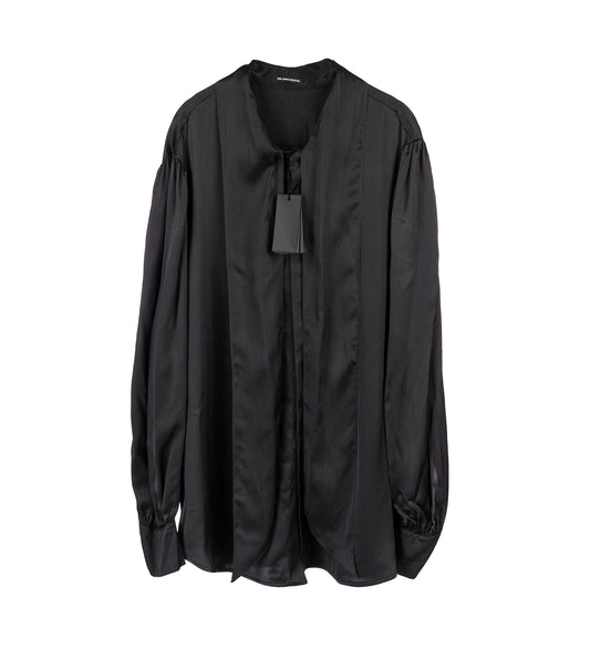 RUNO BOW TIE COLLAR SHIRT BLACK