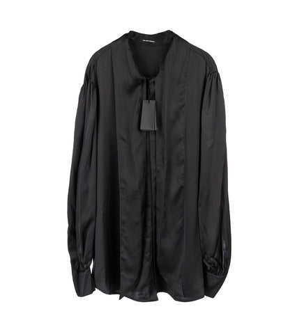 RUNO BOW TIE COLLAR SHIRT BLACK