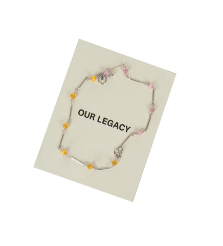 FABRICATED PEARL BRACELET MARBLED NECTAR BRASS LINK