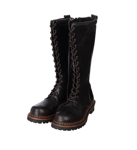 CAGER BOOT DARK CHOCOLATE RICH CALFSKIN