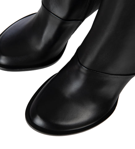 MELY HIGH HEELED ANKLE BOOTS BLACK