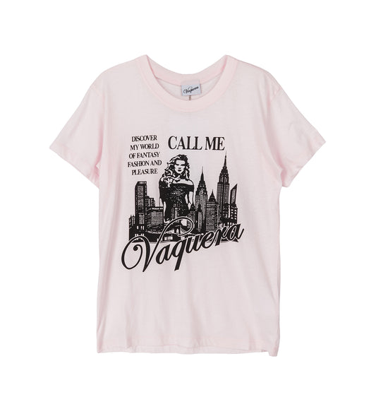 CALL ME T SHIRT PINK