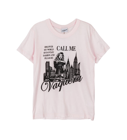CALL ME T SHIRT PINK