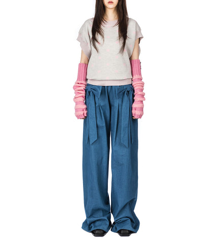 BOW LOUNGE SWEATPANTS DENIM BLUE