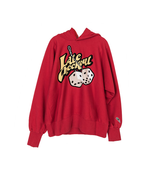 FLUFFY DICE HOODIE RED