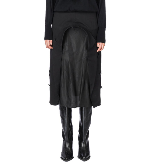 INSIDE OUT BLAZER SKIRT BLACK