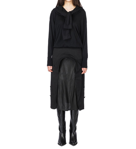 INSIDE OUT BLAZER SKIRT BLACK
