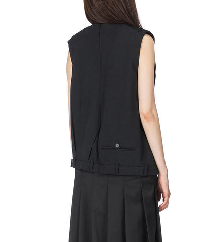 UPSIDE DOWN PLEATED DRESS BLACK