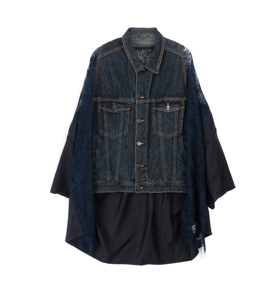 JACKET INSERT DENIM, DKBLUE MESH, WOOL #1