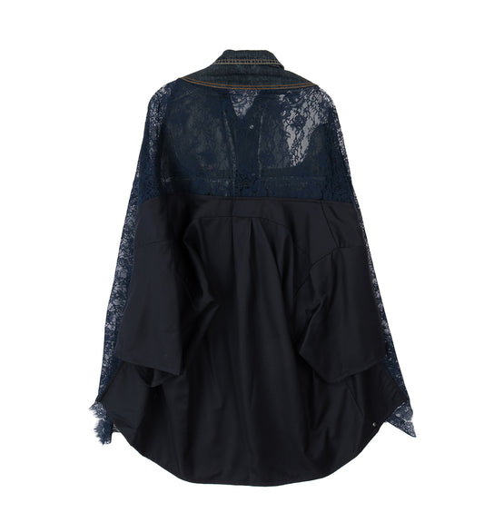 JACKET INSERT DENIM, DKBLUE MESH, WOOL #1