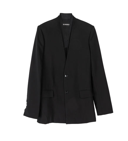 JOLI STRAIGHT COLLARLESS JACKET BLACK